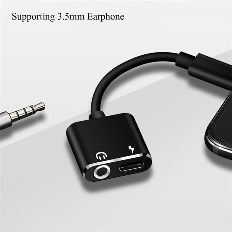 USB-C 3.5mm  + USB-C ljudadapter / Splitter