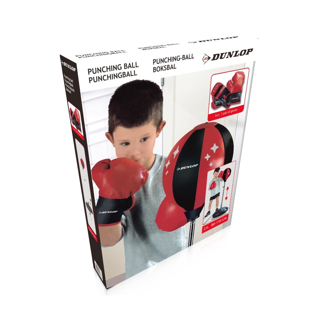 Punching ball ställ H80-110cm Boxboll med boxningshandskar
