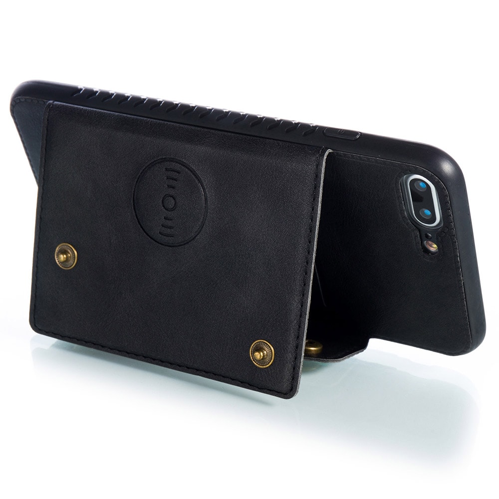 Plånboksfodral med magnet iPhone X - Svart