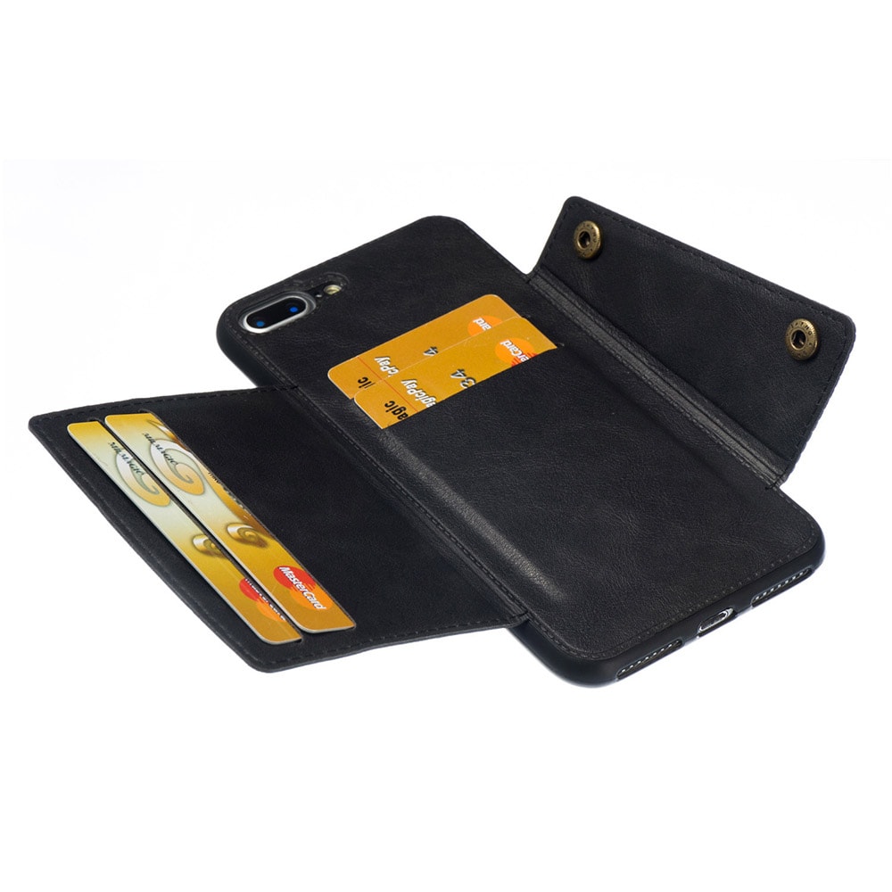 Plånboksfodral med magnet iPhone X - Svart