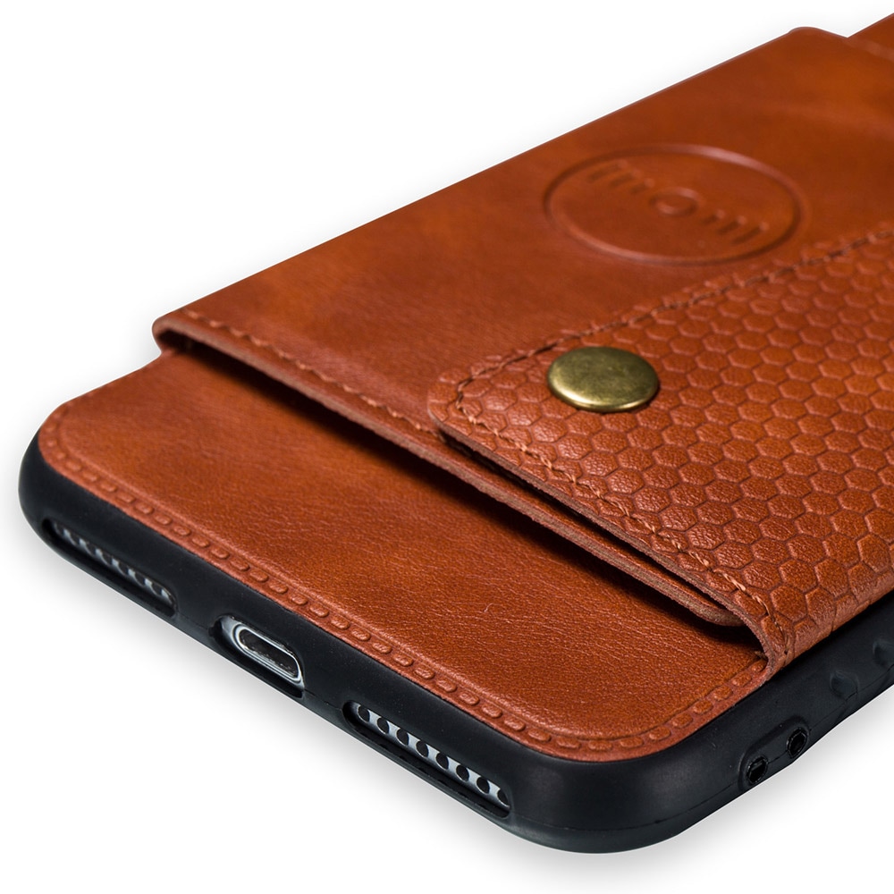 Plånboksfodral med magnet iPhone X - Brun