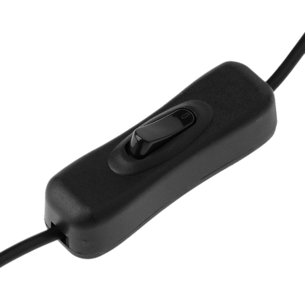USB-kabel med strömbrytare – 28 cm, A-hane till A-hona