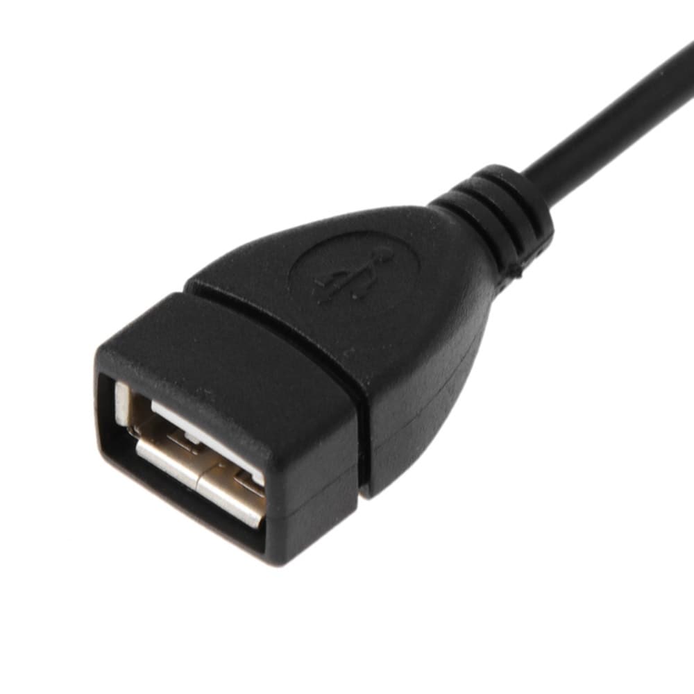 USB-kabel med strömbrytare – 28 cm, A-hane till A-hona