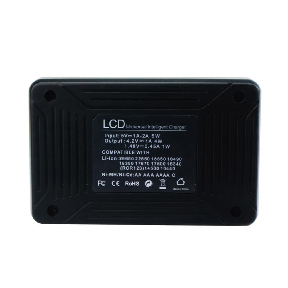 Batteriladdare med LCD för batteri 18650 / AA / AAA / 17670 mm