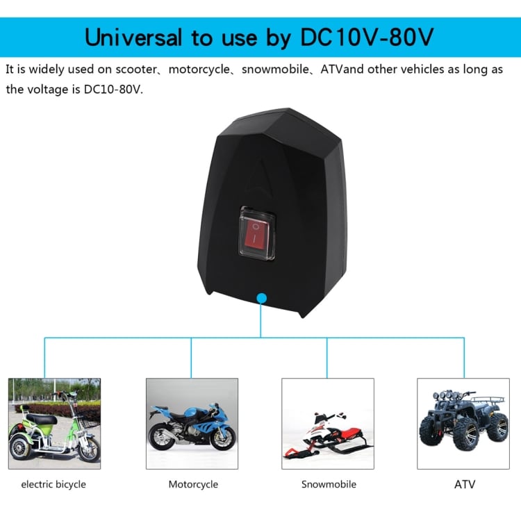 Kopplingsdosa för motorcykel 10-80V 2.4A med dubbel USB-laddare