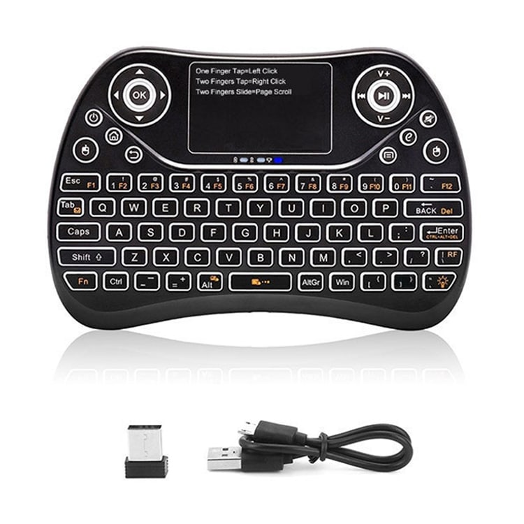Mini Trådlöst tangentbord till Smart-TV / Smartphones - lyse