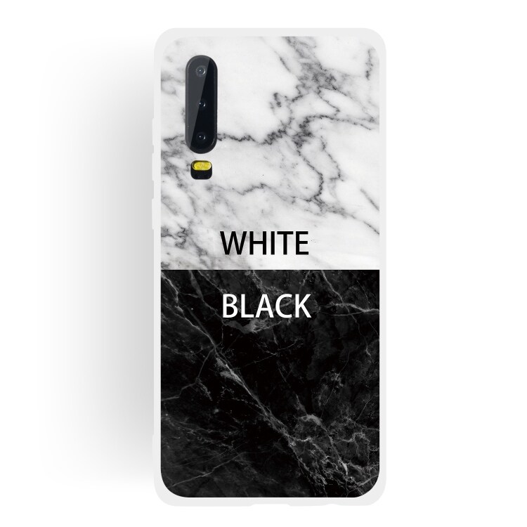 Marmorskal / fodral Black/White Huawei P30