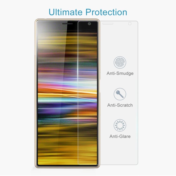 Härdad skärmskydd / displayskydd i glas till Sony Xperia 10 Plus