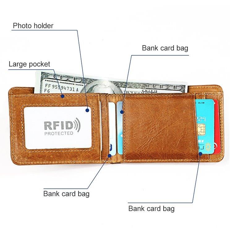 Plånbok RFID Mini Crazy Horse