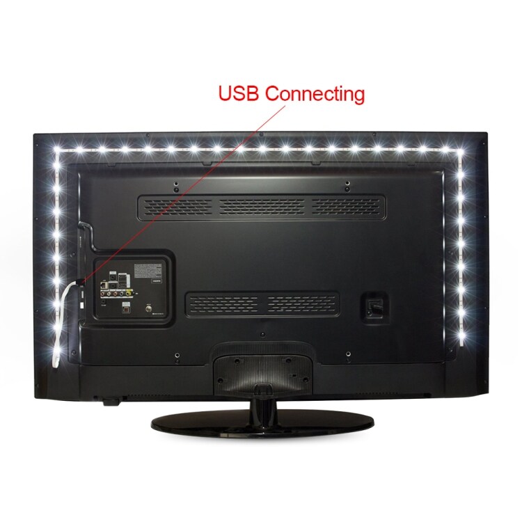 Usb LED-slinga för Bakgrundsbelysning till TV - 5 m kallvit