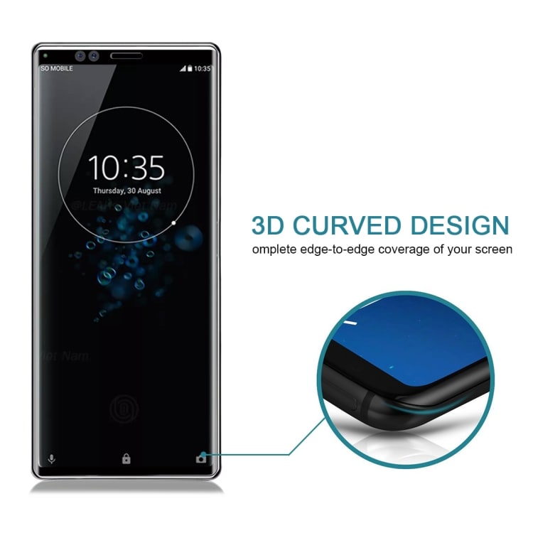 3D Full Skärmskydd i härdat Glas Sony Xperia 1