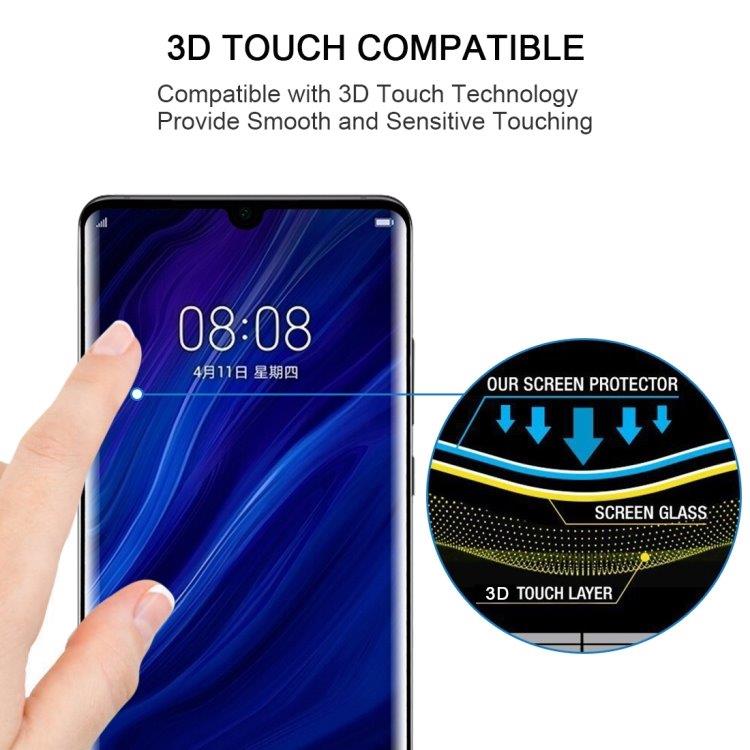 3D Full Screen-skärmskydd i härdat glas för Huawei P30 Pro