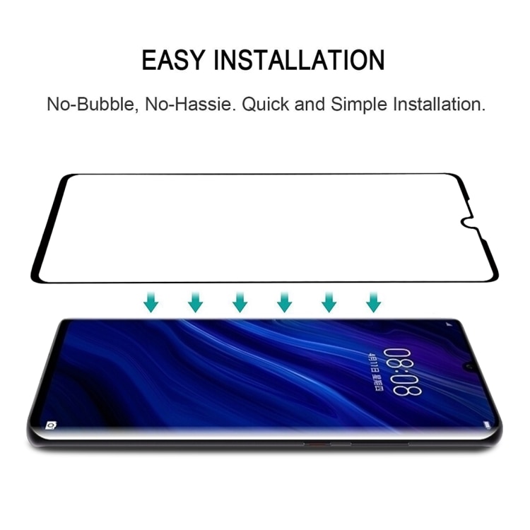 3D Full Screen-skärmskydd i härdat glas för Huawei P30 Pro