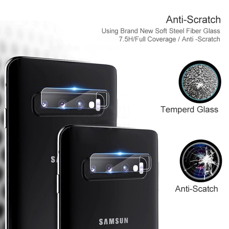Härdad skärmskydd i glas till bakre Kameralins Samsung Galaxy S10E