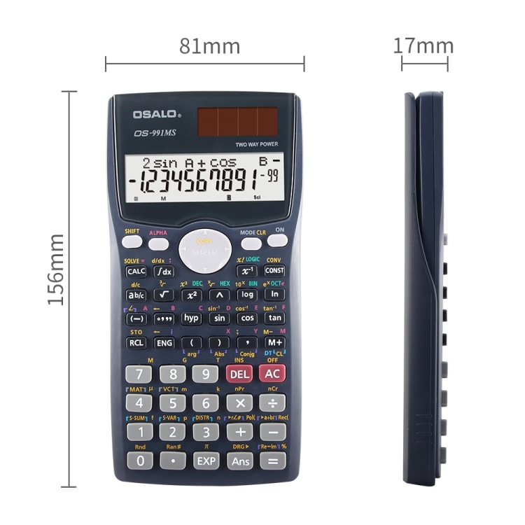 Multifunktionell studentminiräknare med LCD-skärm