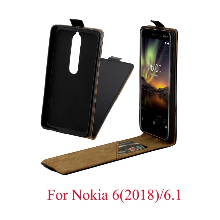 Flipfodral med korthållare Nokia 6.1 / 6 2018 Svart