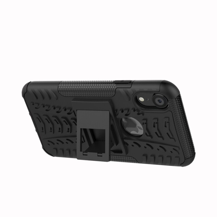 TPU Skyddsfodral med ställ iPhone XR Vit