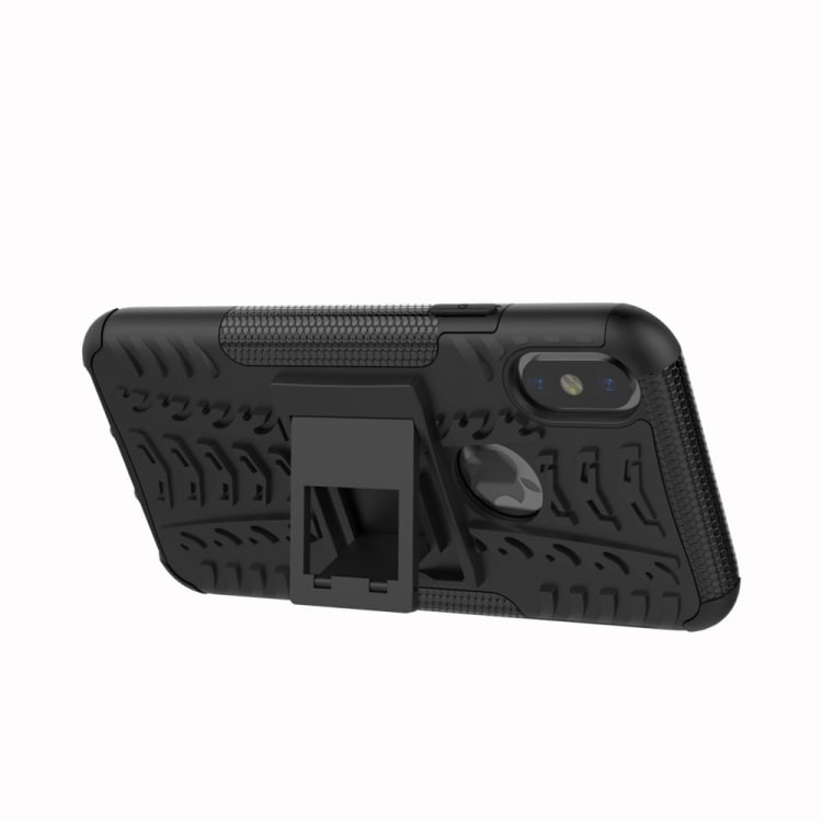 TPU Skyddsfodral med ställ iPhone XS Max Vit