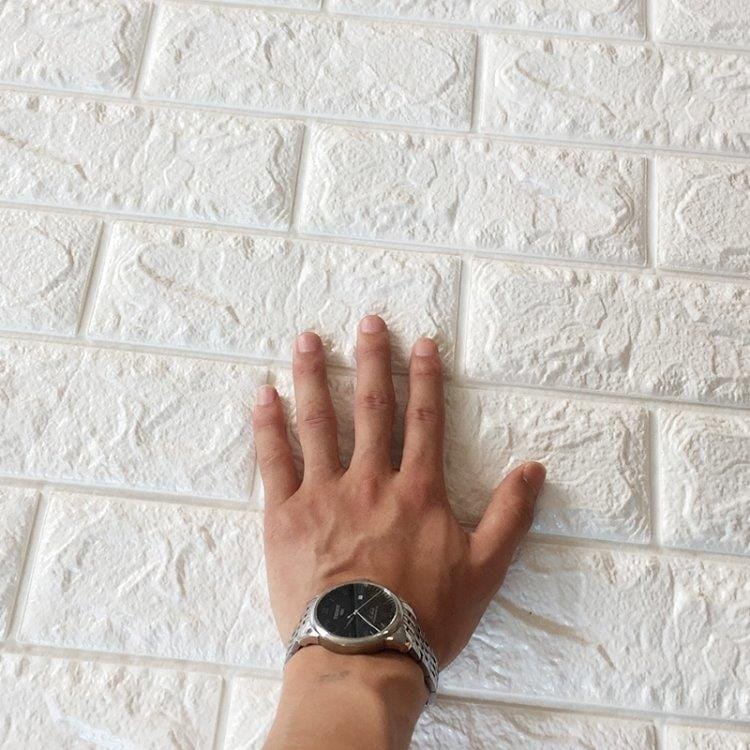 Väggdekor/Wallsticker Tegel 70x77cm - Vit