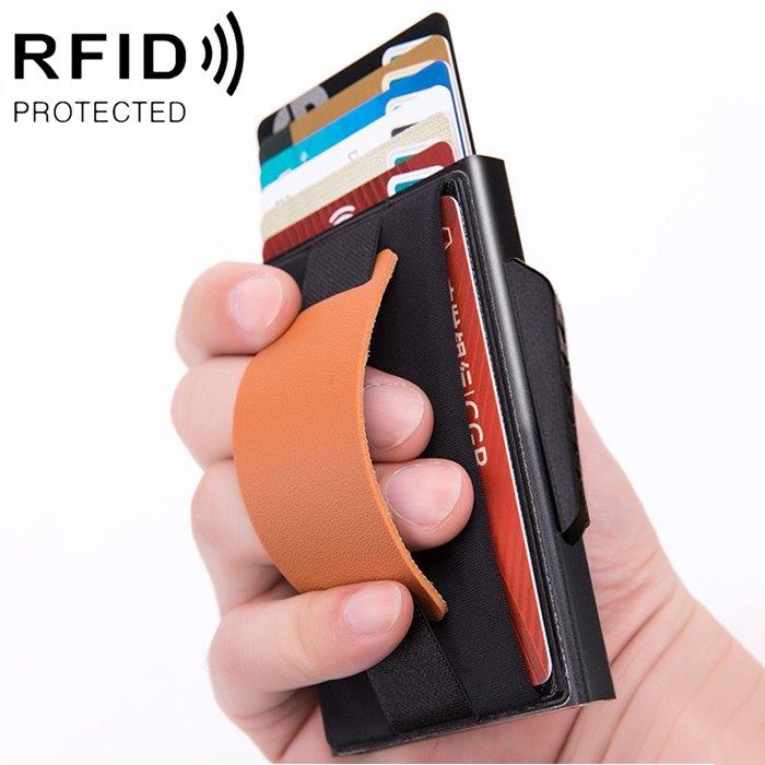 RFID Popup Plånbok med hållare Svart