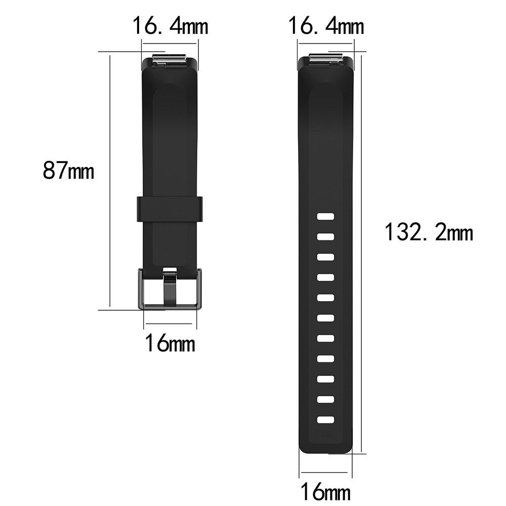 Silikonarmband Fitbit Inspire / Inspire HR - L Svart