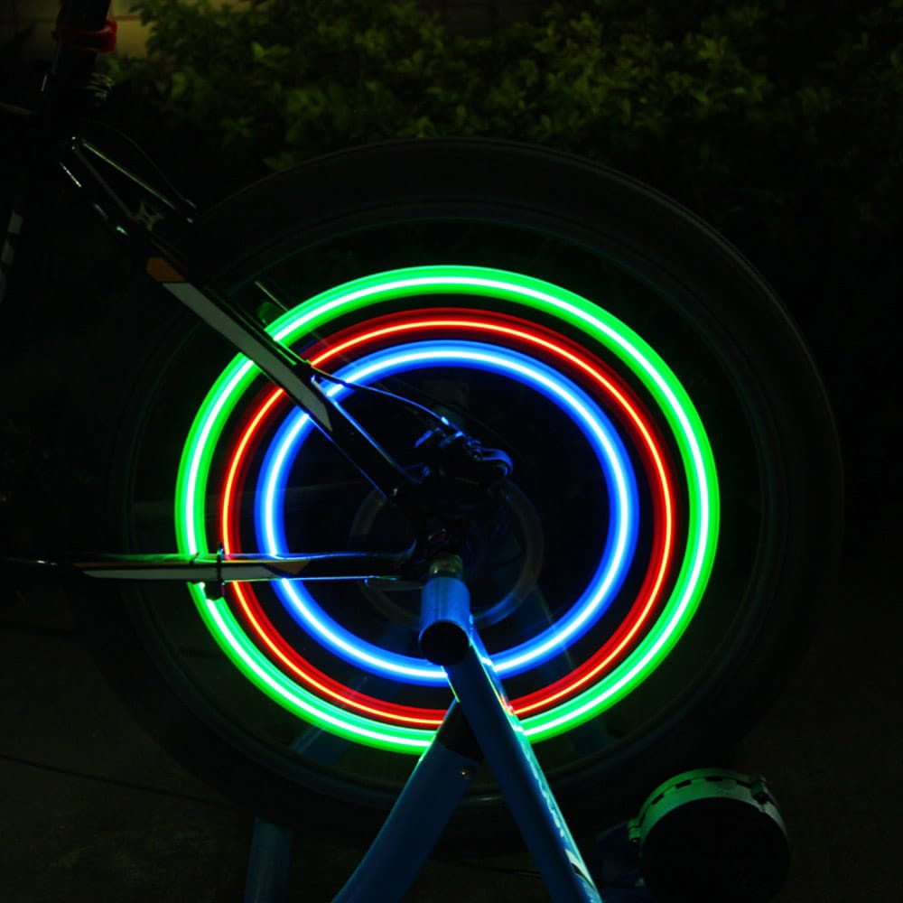 LED Cykelhjulsbelysning 2-pack Blå