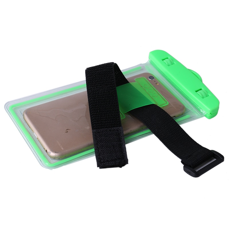 Vattentät Mobilväska med armband - Grön