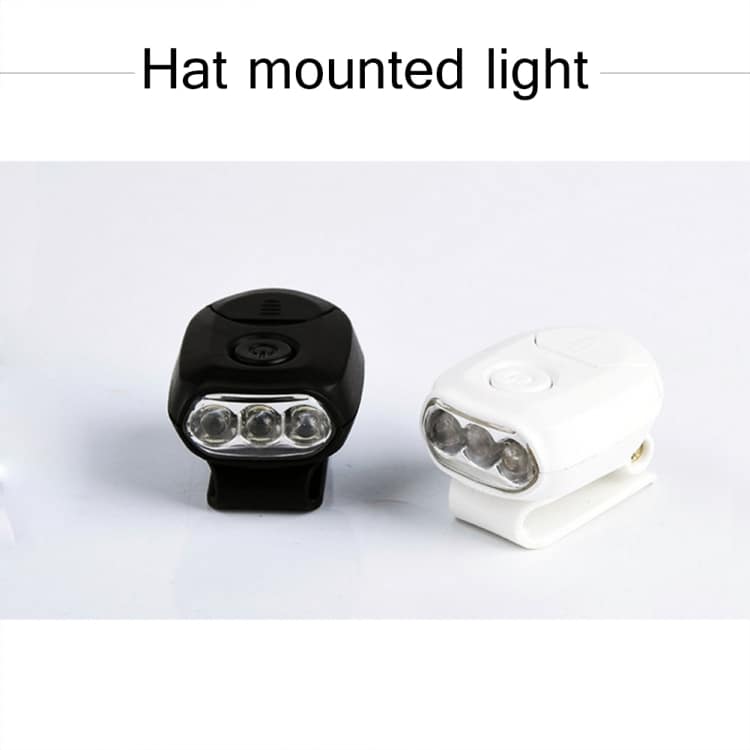 Mini LED Lampa med klämma för keps - Vit färg