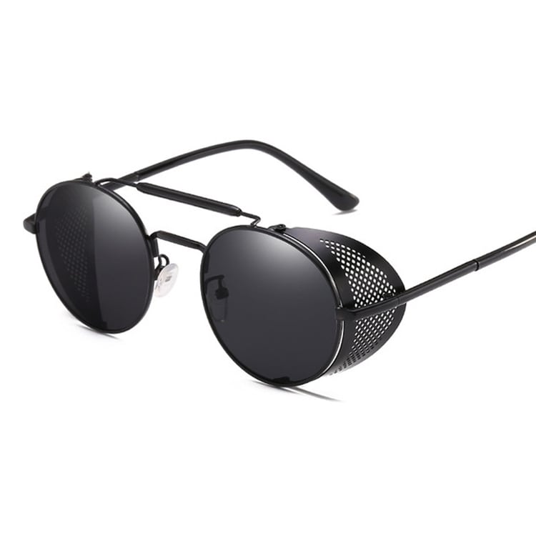 Solglasögon Retro med UV skydd - Svart/Grå