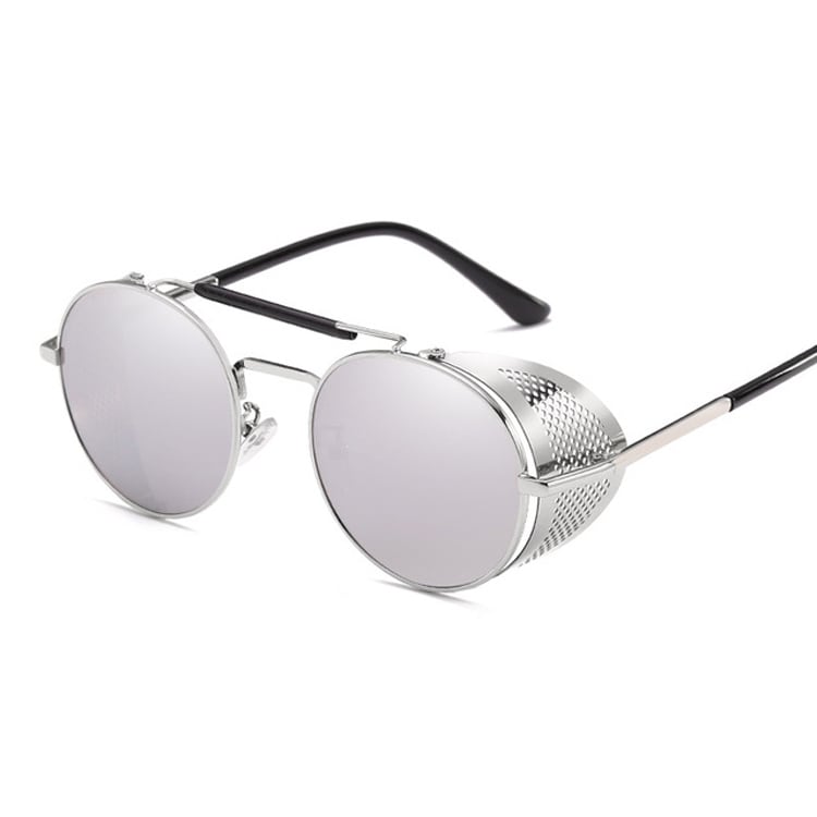 Retro Solglasögon med UV-skydd - Silver