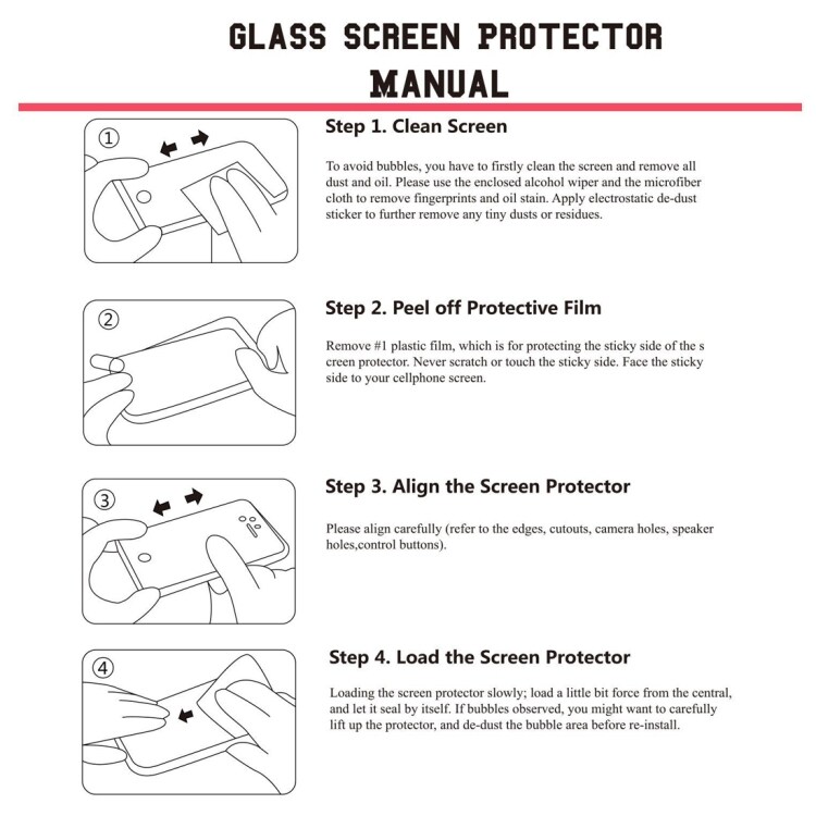ENKAY Skärmskydd i härdat glas till Motorola Moto One Vision - 2-Pack