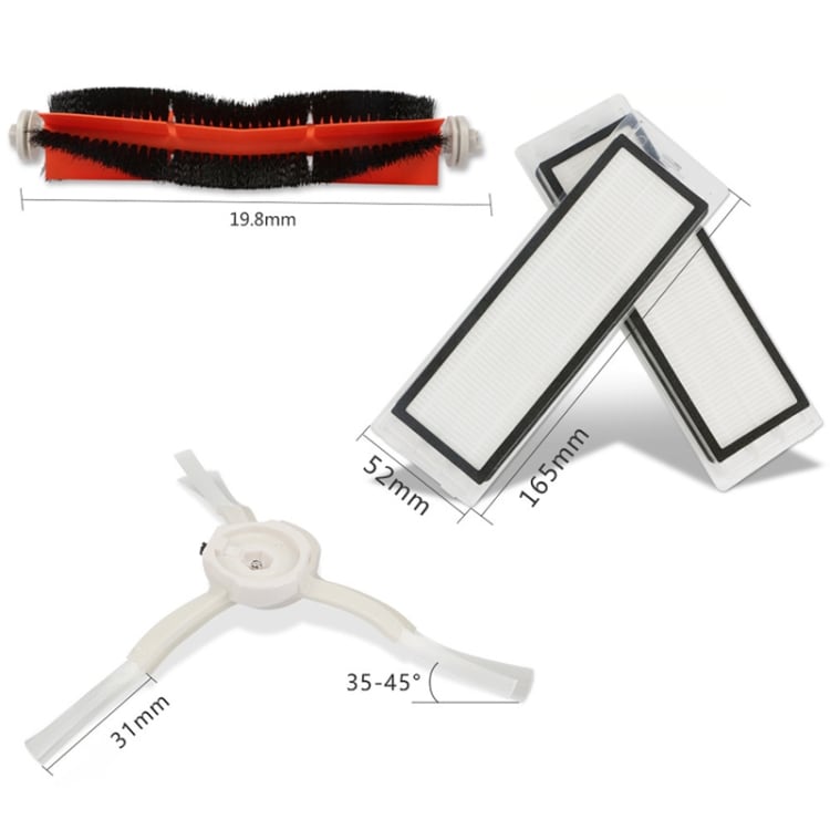 Rullborste, filter och städtillbehör till Xiaomi Mijia Stone Generation / Second Generation