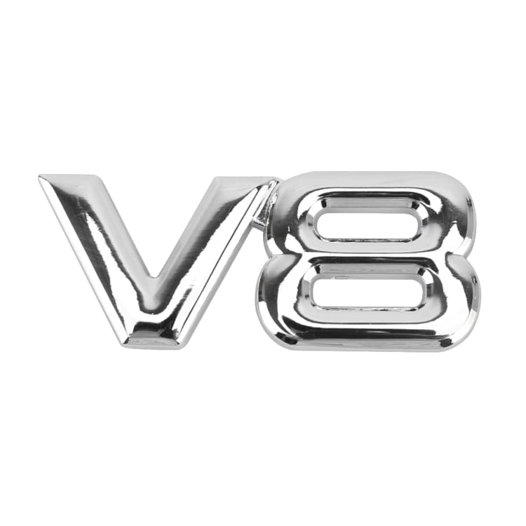 V8 Bildekal Silver - Large