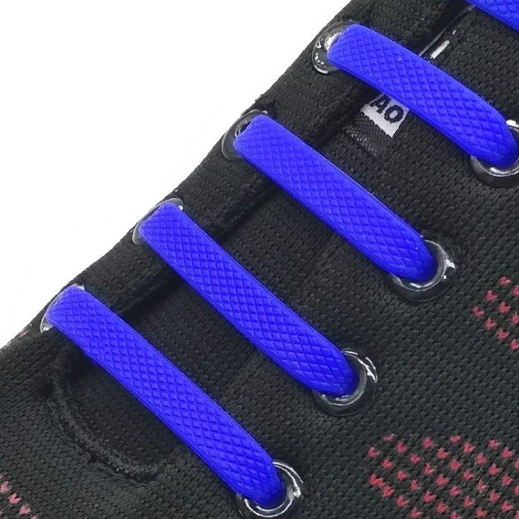 Elastiska skosnören i silikon Unisex- Blå färg