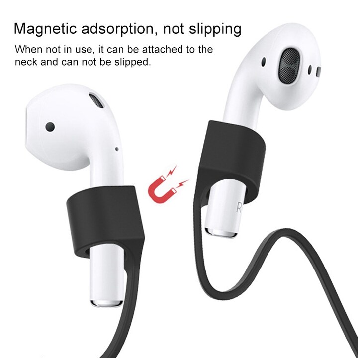 Silkon band magnetiska till Apple AirPods 1 / 2 - Vita