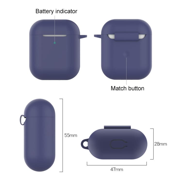 Skyddsfodral silikon till Apple AirPods 1 / 2 - Svart