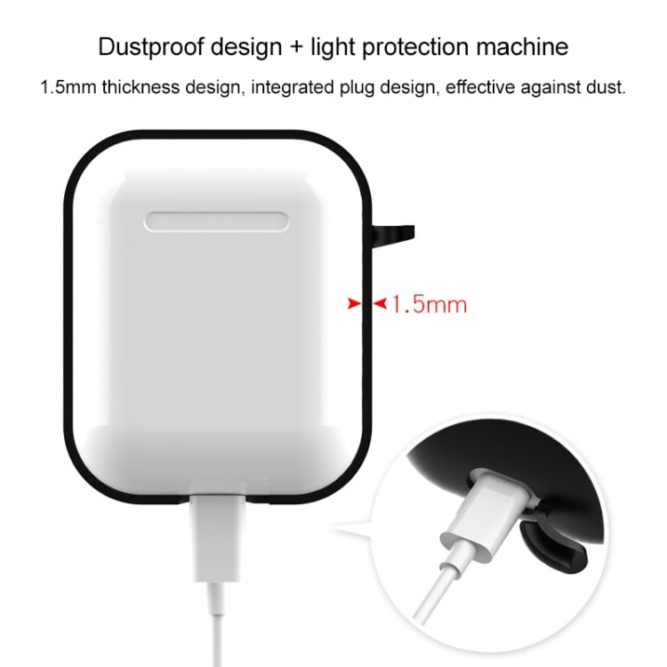 Skyddsfodral silikon till Apple AirPods 1 / 2 - Svart