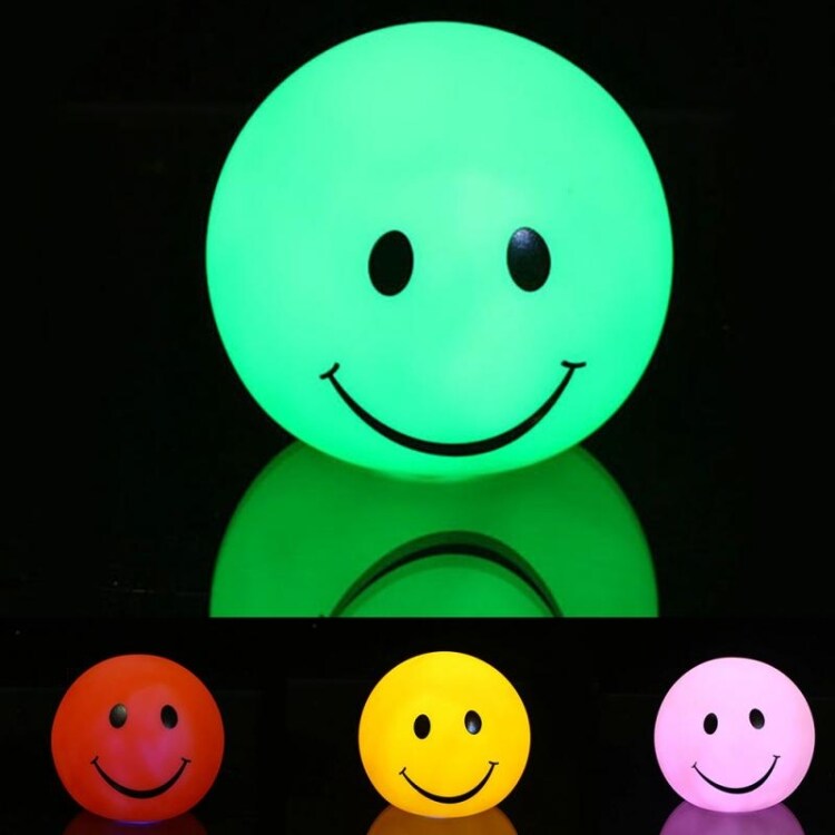 Färgglad nattlampa Smiley - 2 Pack