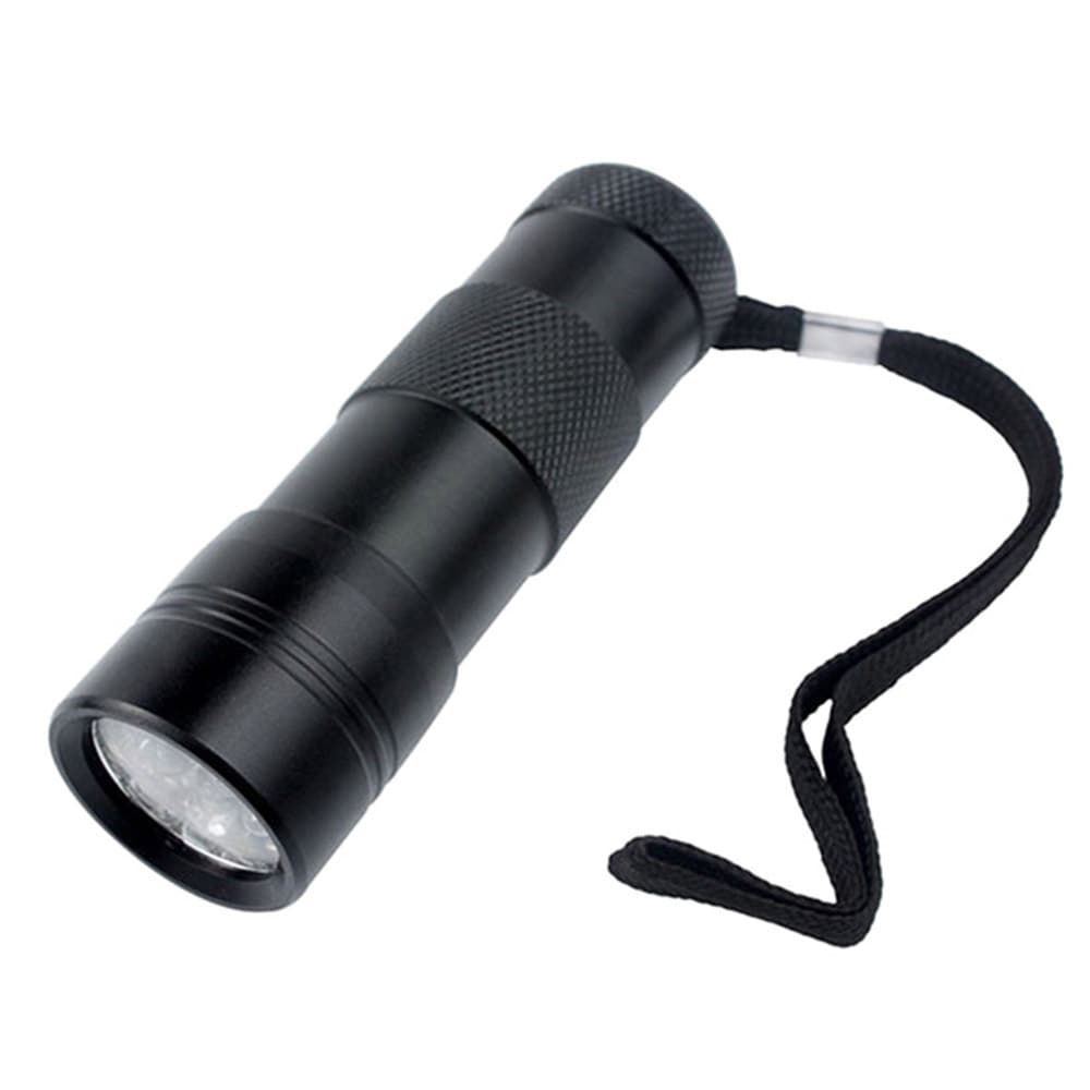 UV-ficklampa med 12 LED – ultraviolett ljus för fläckdetektion, osynliga meddelanden och spårsäkring