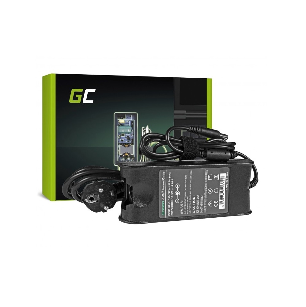 Green Cell laddare / AC Adapter till Dell 90W |19.5V 4.62A / 7.4mm-5.0mm