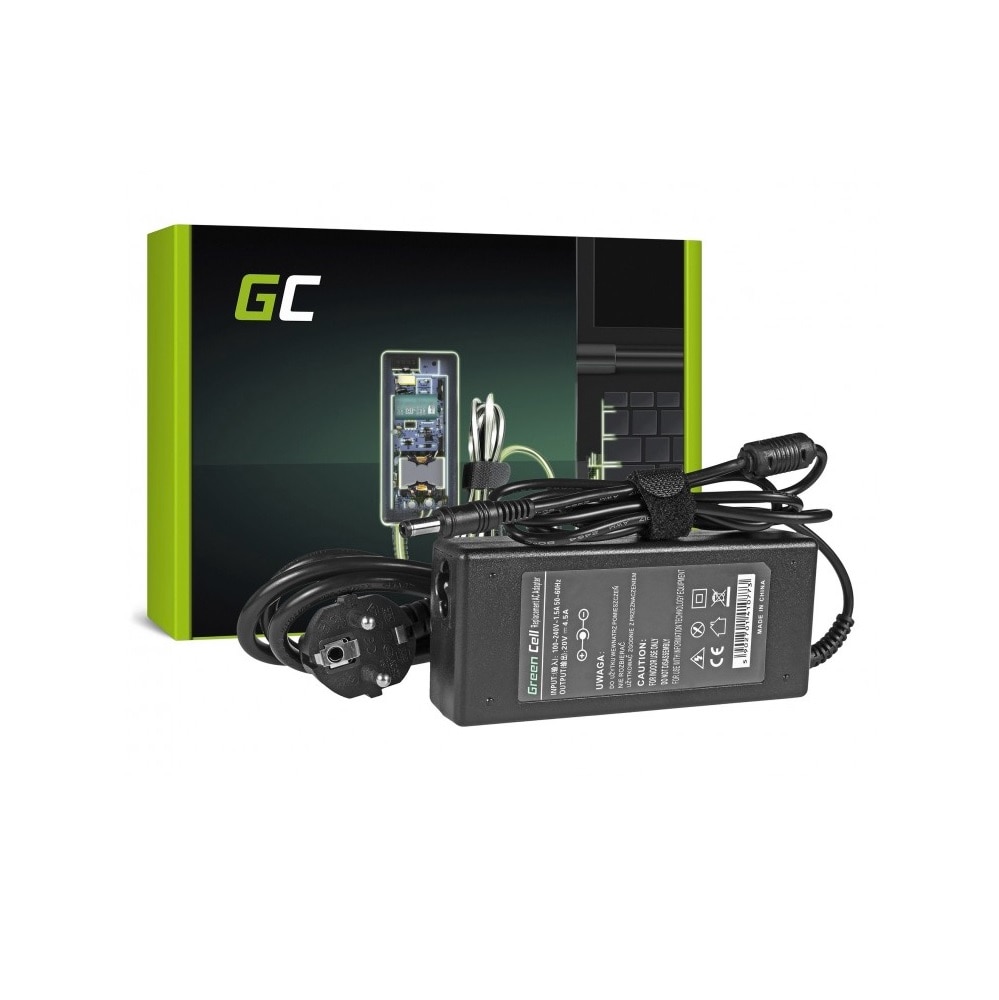 Green Cell laddare / AC Adapter till for Fujitsu-Siemens 90W / 20V 4.5A / 5.5mm-2.5mm