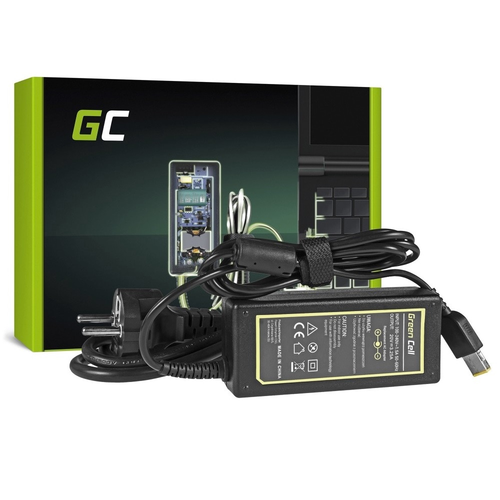 Green Cell laddare / AC Adapter till Lenovo 65W / 20V 3.25A /