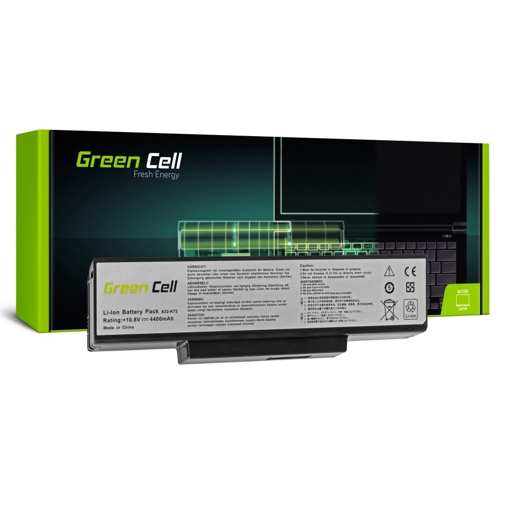 Green Cell laptop batteri till Asus A32-K72 K72 K73 N71 N73