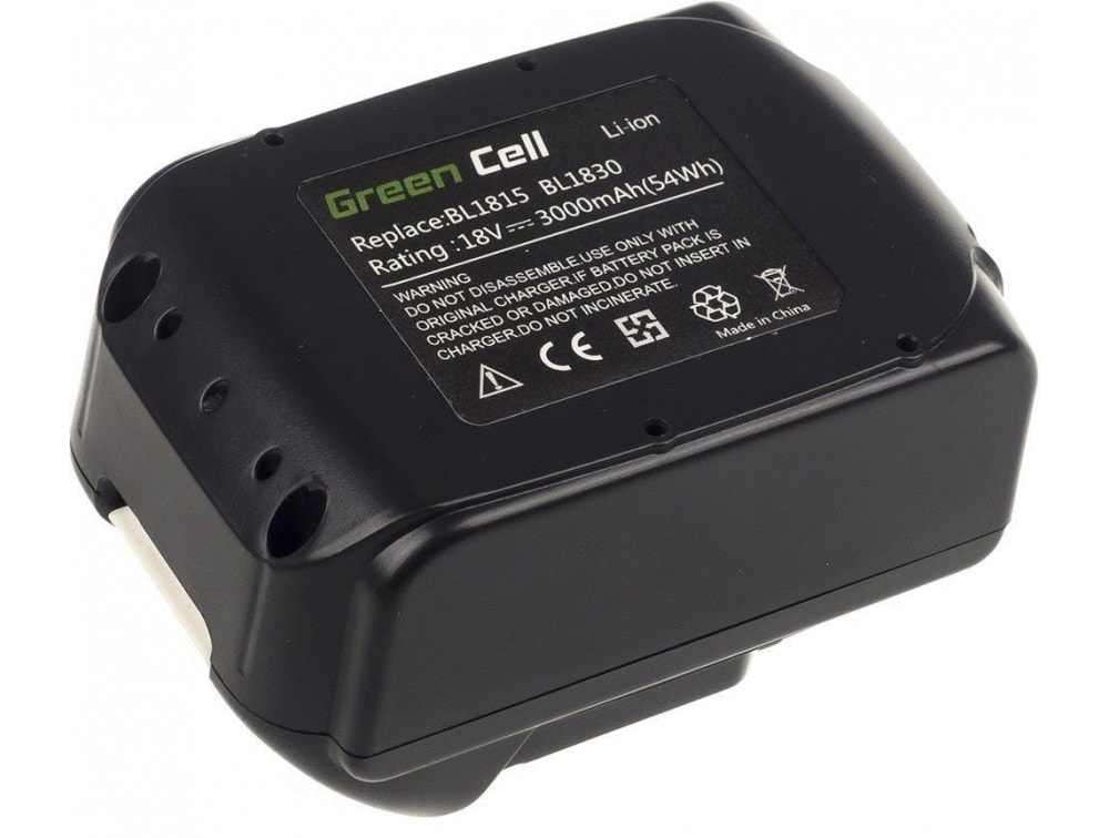 Green Cell verktygsbatteri BL1830 till Makita BDF450SFE BTL061RF BTW450RFE
