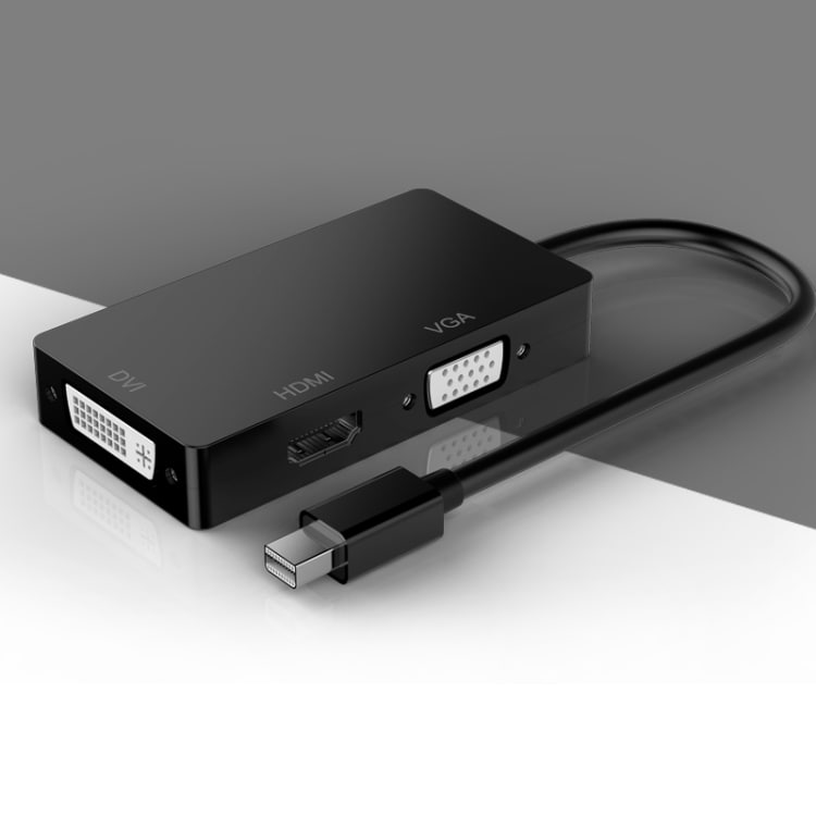 Basix D1 Mini DP till HDMI + DVI + VGA 1080P Signalomvandlare
