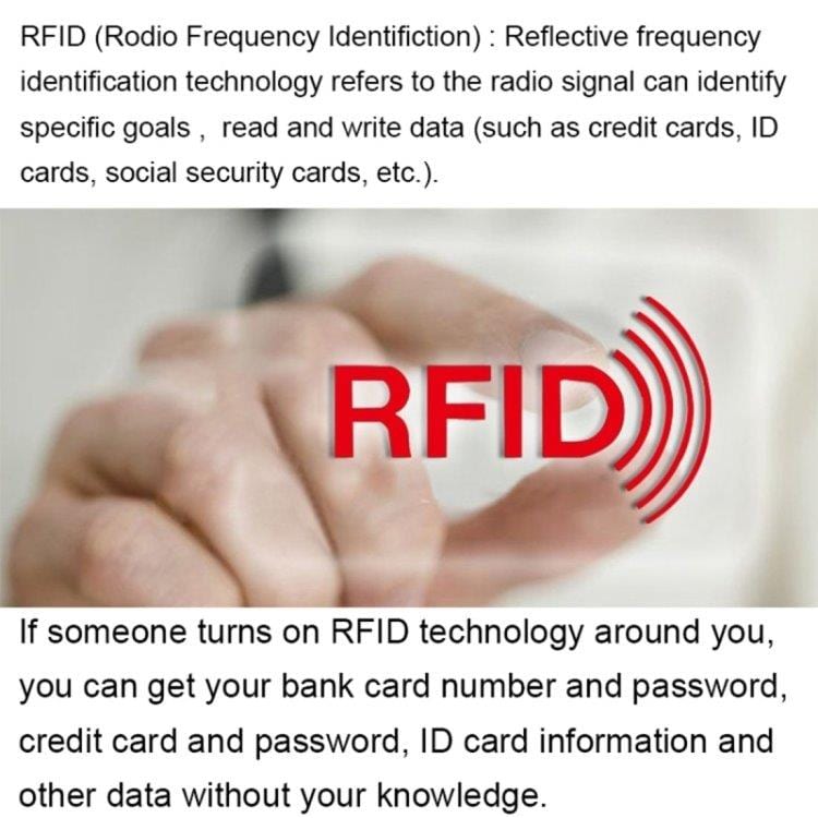10 pack RFID blockerande korthållare - 9x6.3cm