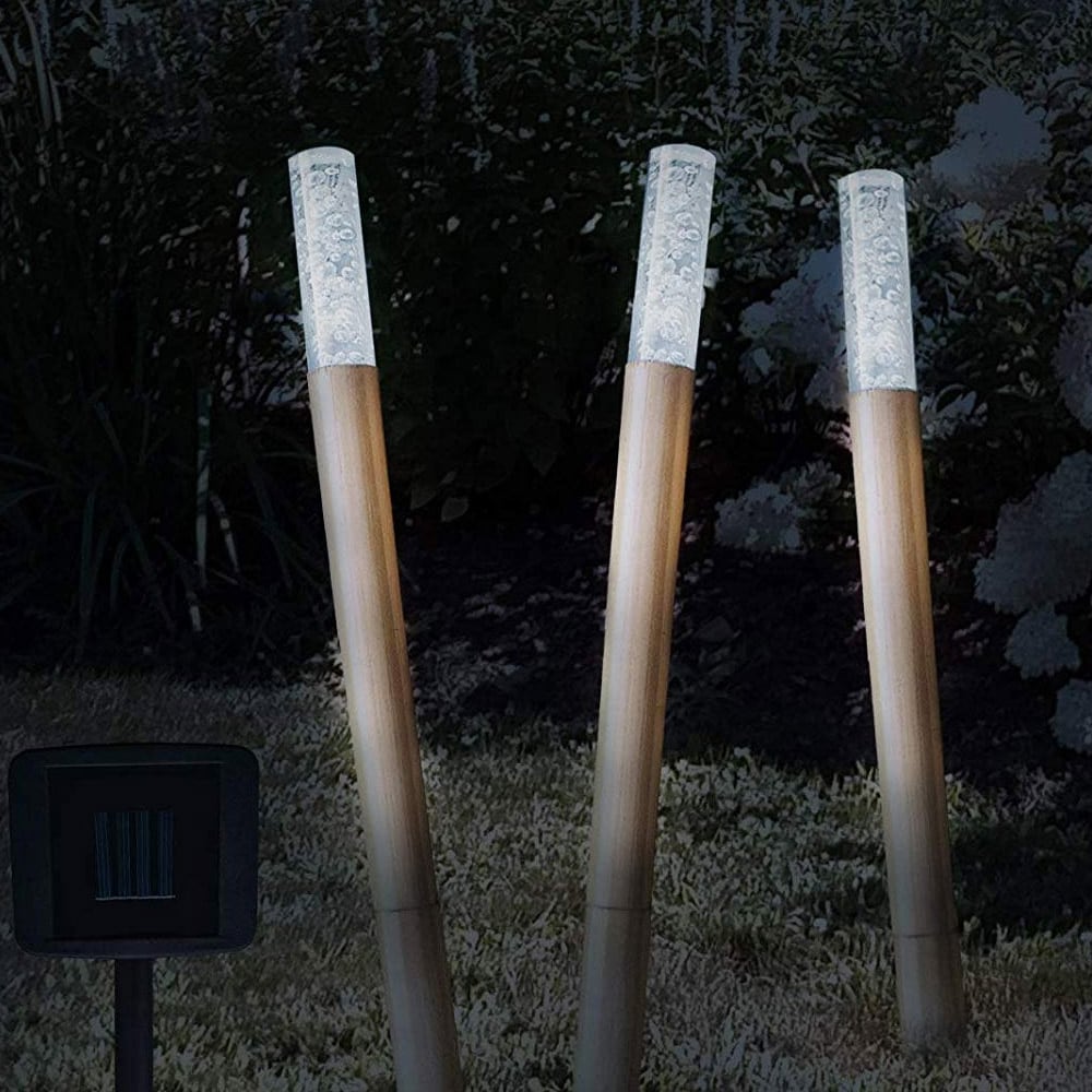 LED Solcellsbelysning för Trädgården - Bambuspjut