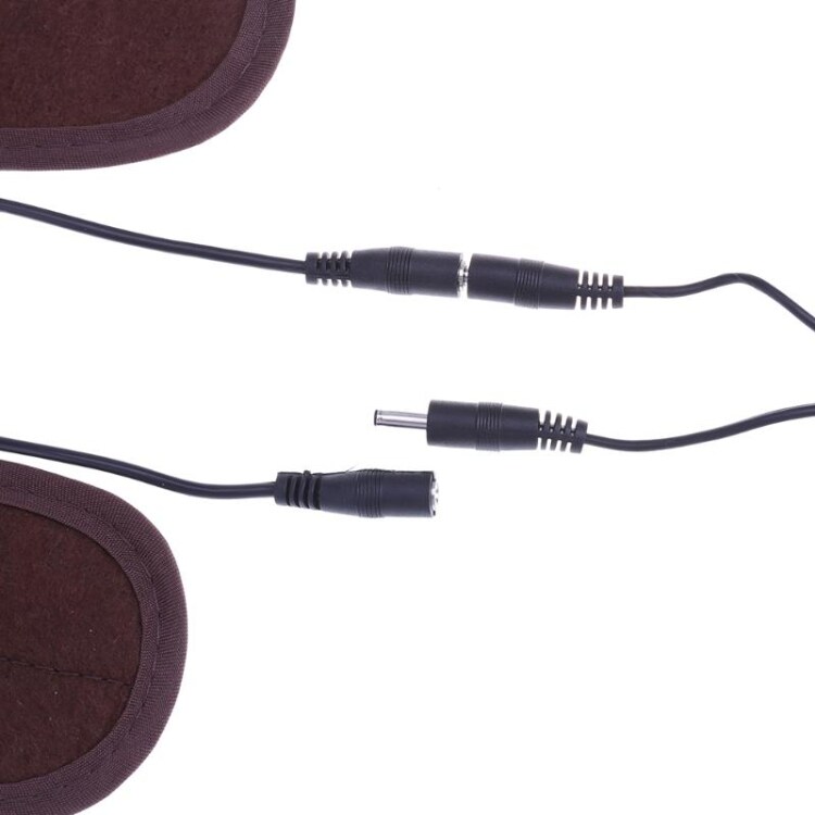 Värmesulor med USB-anslutning och supermjuk sammet - storlek 39-40