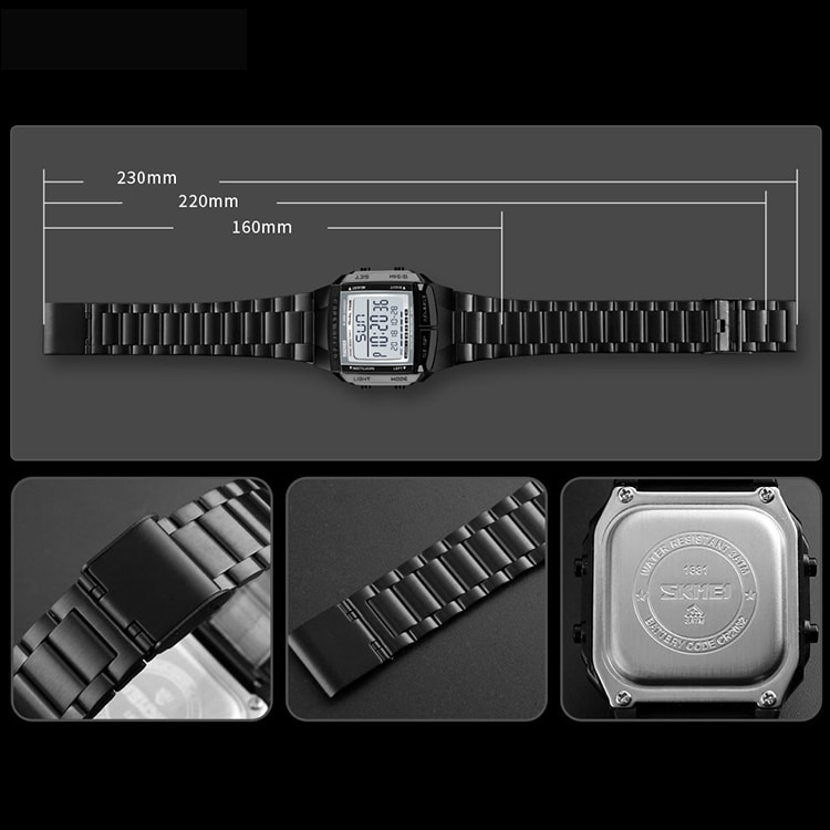SKMEI 1323 Digital Armbandsklocka - Silver