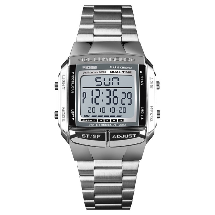 SKMEI 1323 Digital Armbandsklocka - Silver
